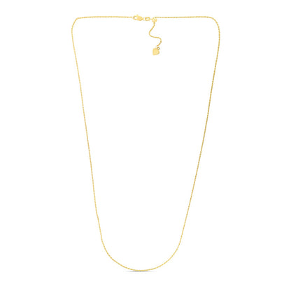 14k Yellow Gold Adjustable Rope Chain (0.95 mm)