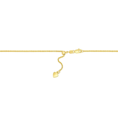 14k Yellow Gold Adjustable Rope Chain (0.95 mm)