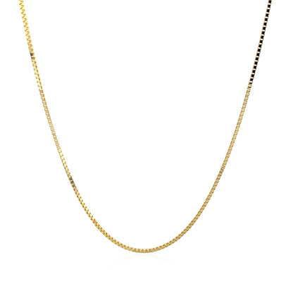 14k Yellow Gold Classic Box Chain (0.75 mm)