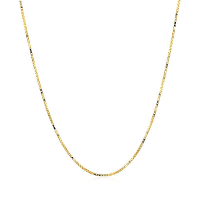 14k Yellow Gold Classic Box Chain (0.68 mm)