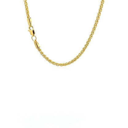 14k Yellow Gold  Light Weight Wheat Chain (2.40 mm)