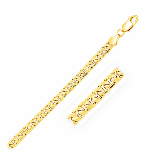 14k Yellow Gold Solid Miami Cuban Bracelet (6.00 mm)