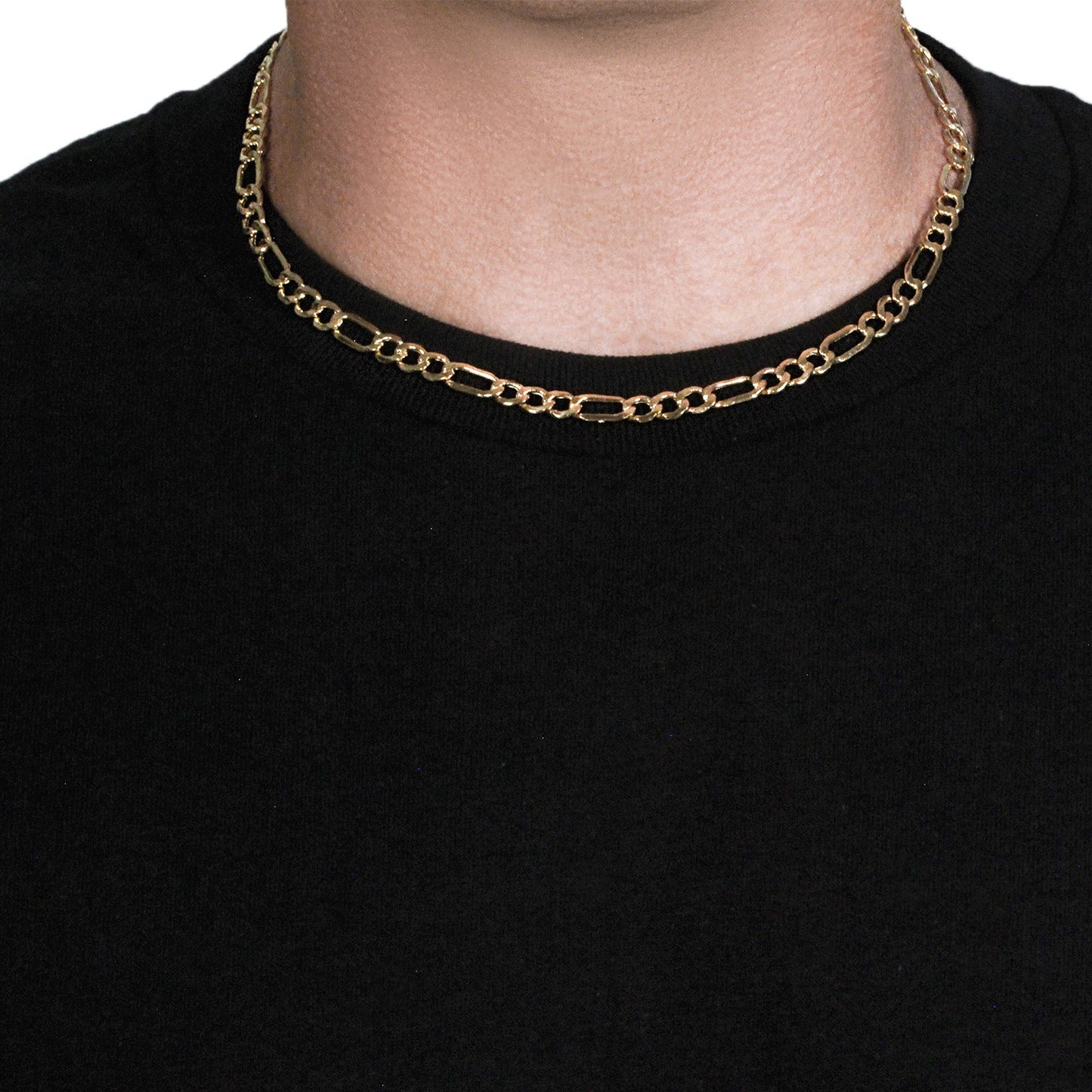 14k Yellow Gold Lite Figaro Chain (6.60 mm)