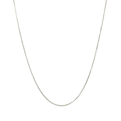 10k White Gold Classic Box Chain (0.60 mm)