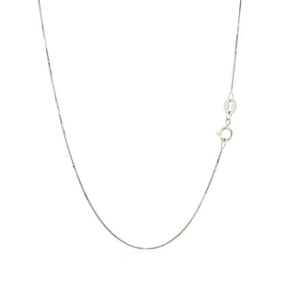 10k White Gold Classic Box Chain (0.60 mm)