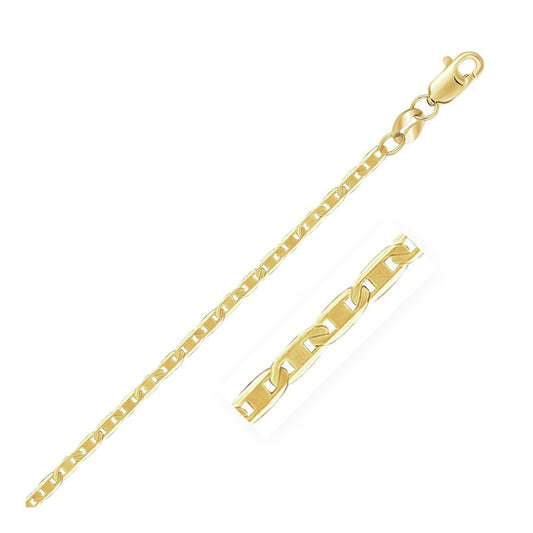 14k Yellow Gold Mariner Link Chain (1.70 mm)