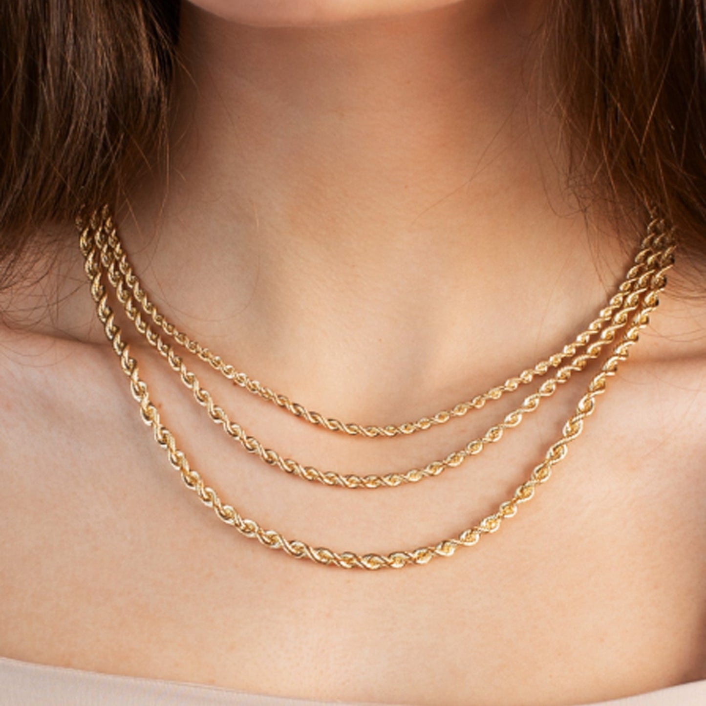 14k Yellow Gold Light Rope Chain (3.70 mm)