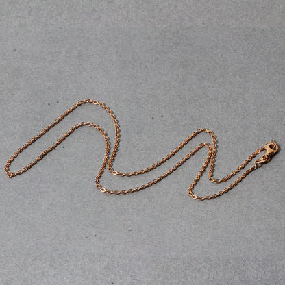 18k Rose Gold Round Oval Link Chain (1.50 mm)