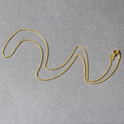 14k Yellow Gold Round Cable Link Chain (1.10 mm)