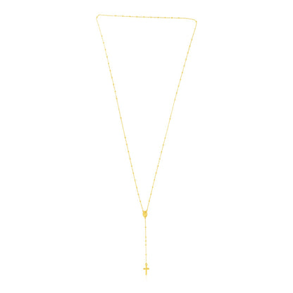 14k Yellow Gold Rosary Necklace