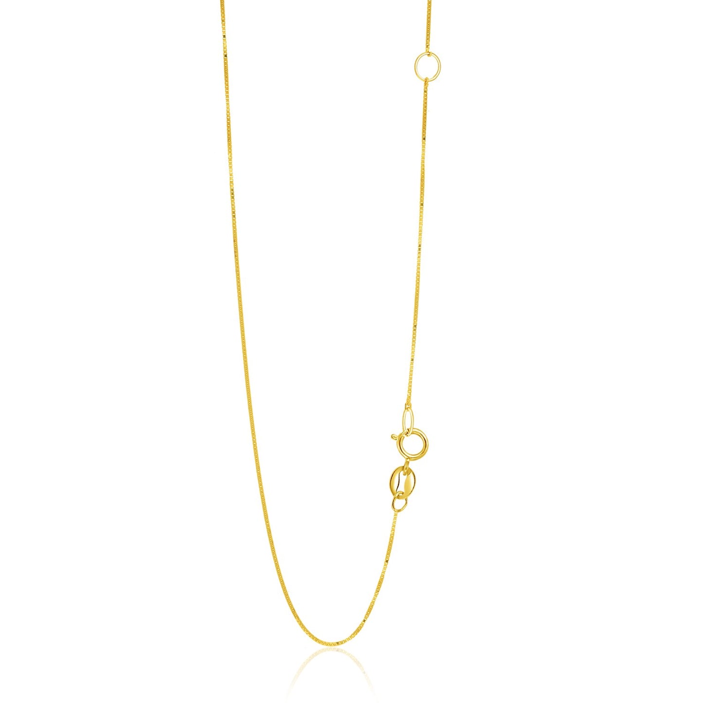 14k Yellow Gold Adjustable Box Chain (0.60 mm)