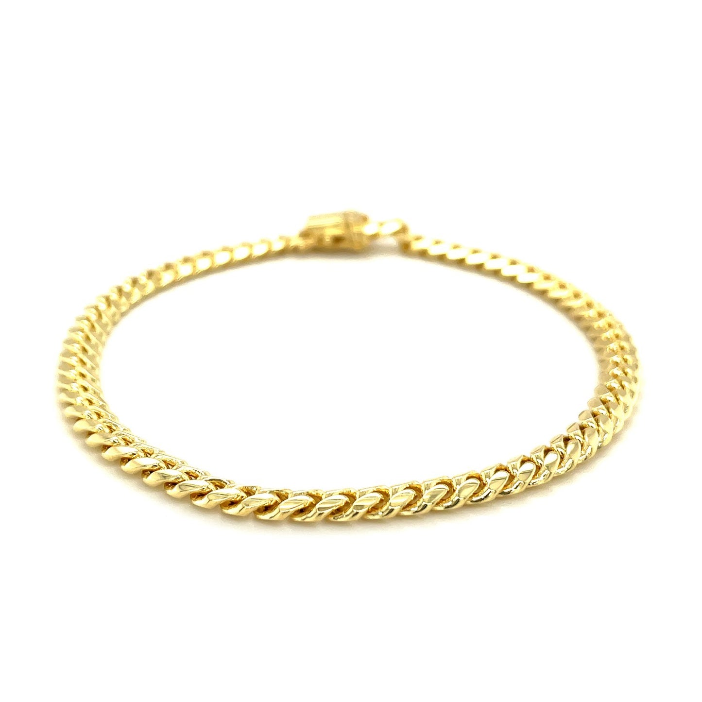 10k Yellow Gold Classic Miami Cuban Solid Bracelet (4.90 mm)