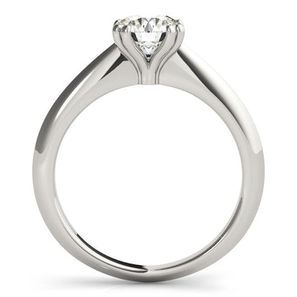 14k White Gold Double Prong Set Solitaire Diamond Engagement Ring (1 cttw)