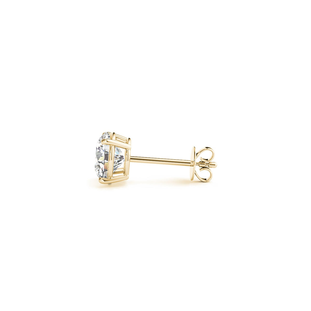 2 cttw Certified IGI Lab Grown Round Diamond Earrings 14k Yellow Gold (G/VS2)