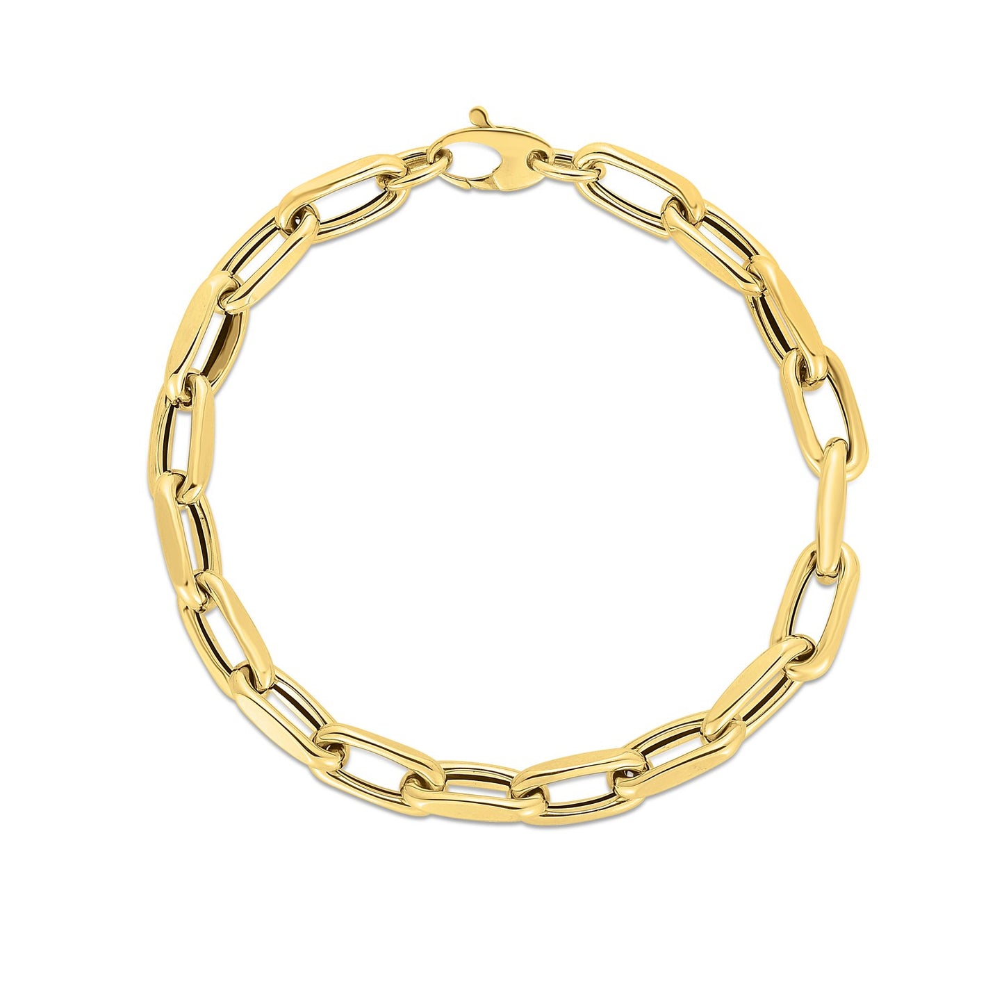 14k Yellow Gold French Cable Link Bracelet  (6.00 mm)