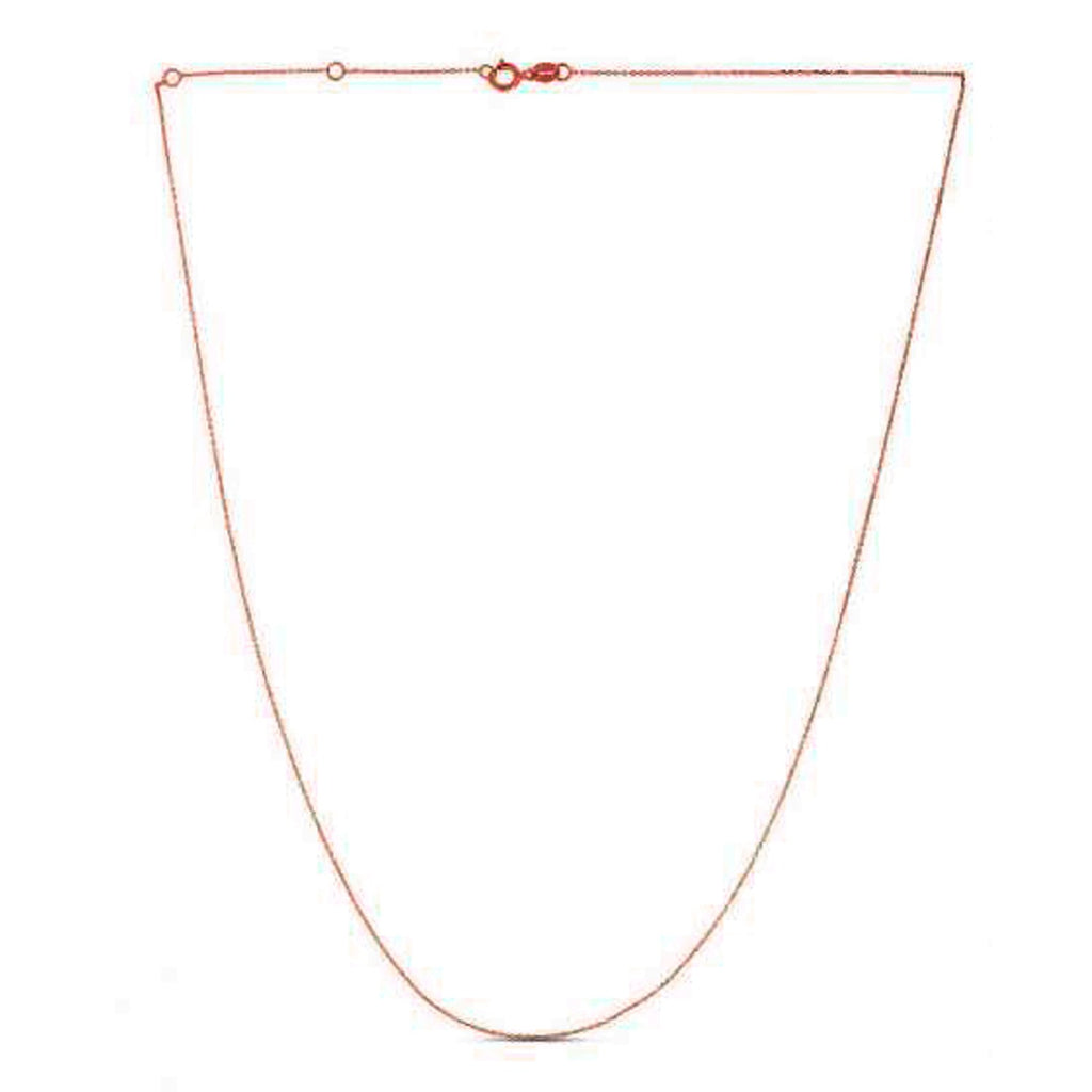 Double Extendable Diamond Cut Cable Chain in Rose Gold (0.87 mm)