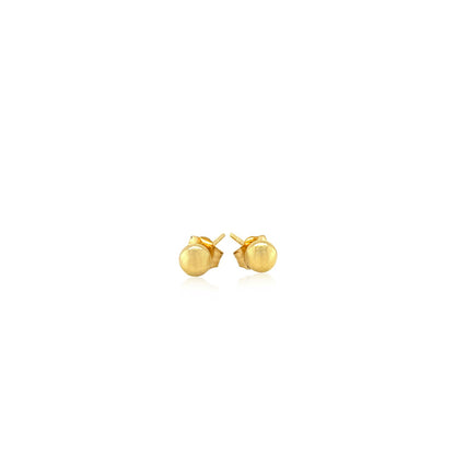 14k Yellow Gold Ball Style Stud Earrings (4mm)