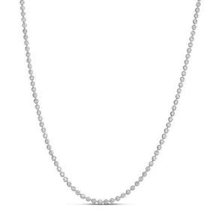 Moon Cut Bead Chain in 14k White Gold (2.50 mm)