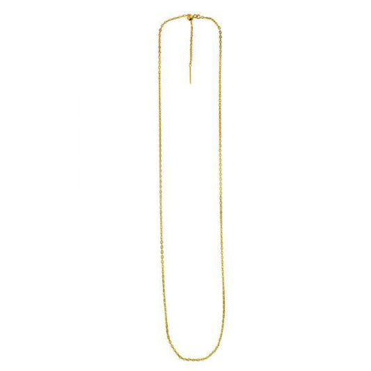 Endless Adjustable Cable Chain in 14k Yellow Gold (1.70 mm)