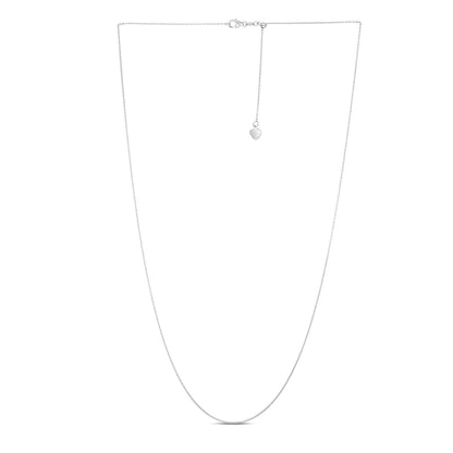 Adjustable Cable Chain in 14k White Gold (0.97 mm)