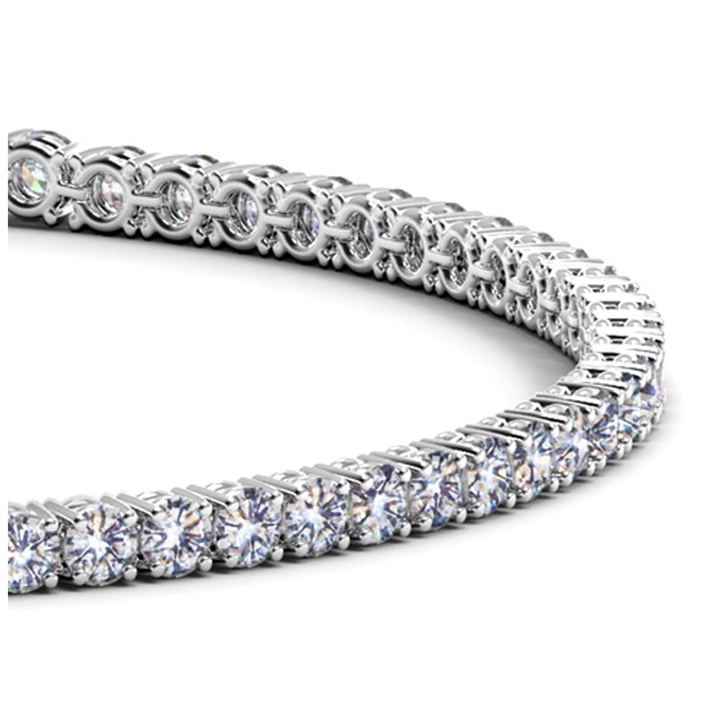 Lab Grown Round Diamond Tennis Bracelet in 14k White Gold (3 cctw F/G  VS2/SI1)