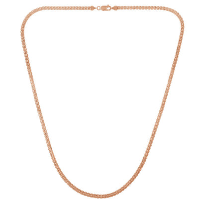 Ice Barrel Chain in 14k Rose Gold (3.1 mm)