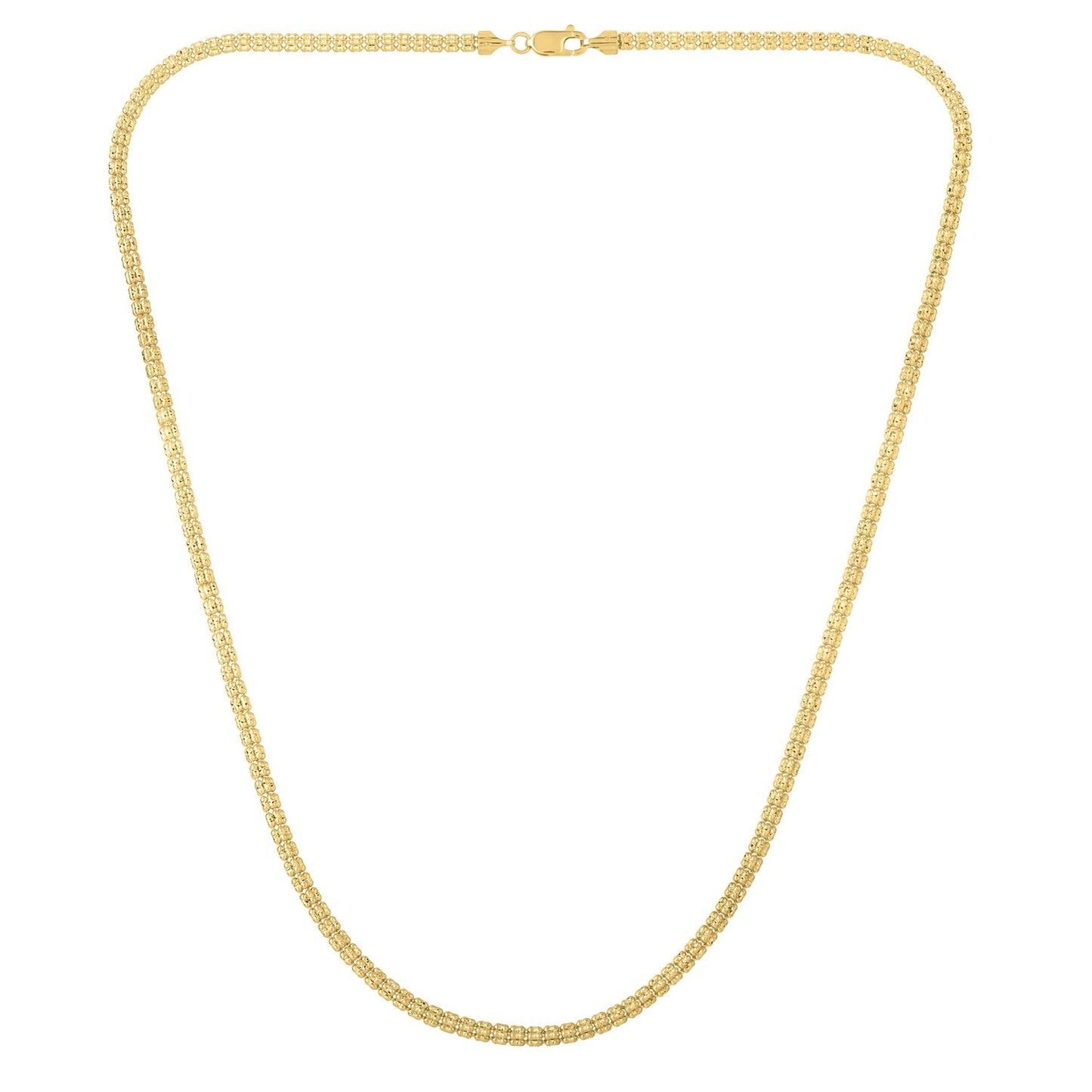 Ice Barrel Chain in 14k Yellow Gold (3.1 mm)