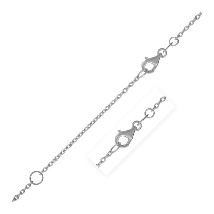 Extendable Cable Chain in 14k White Gold (1.20 mm)