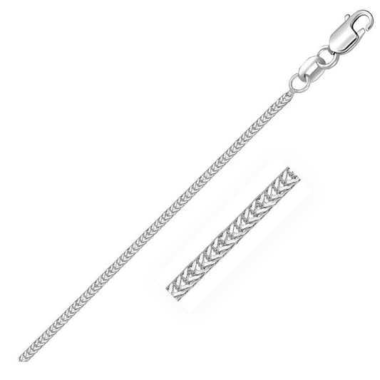 14k White Gold Foxtail Chain (1.00 mm)