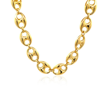 14k Yellow Gold Puffed Mariner Link Chain (11.00 mm)