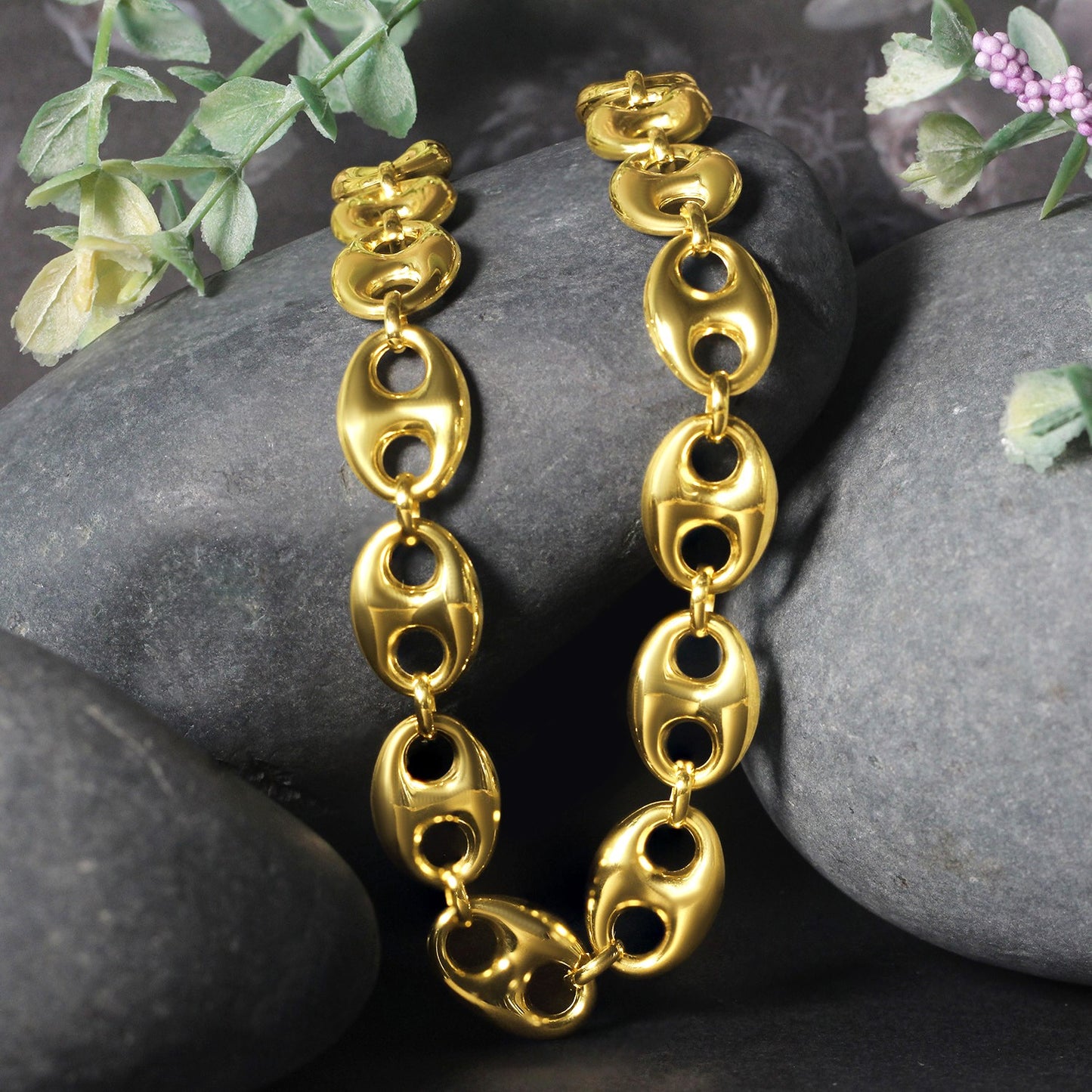 14k Yellow Gold Puffed Mariner Link Chain (11.00 mm)