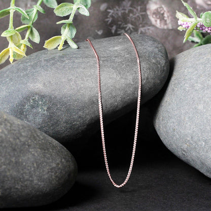 14k Rose Gold Round Wheat Chain (0.80 mm)