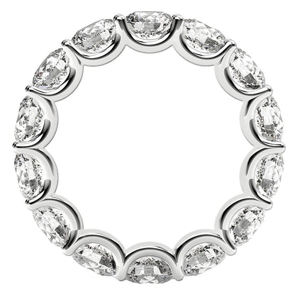 Round Cut Lab Grown Diamond Eternity Ring in 14k White Gold (6 cttw FG/VS2)