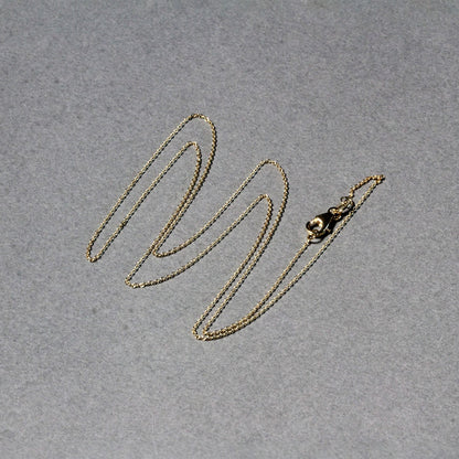 14k Yellow Gold Oval Cable Link Chain (0.85 mm)