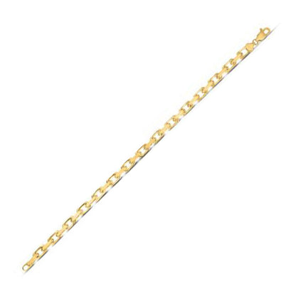 14k Yellow Gold French Cable Chain Bracelet  (4.80 mm)