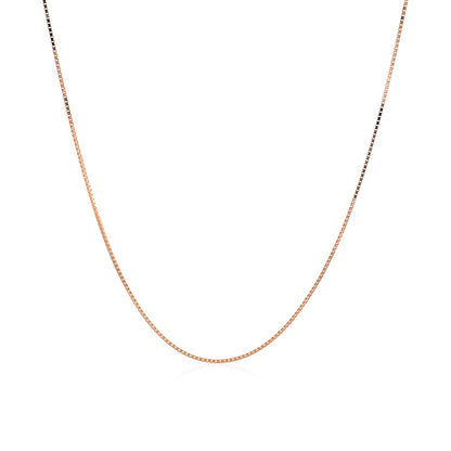 18k Rose Gold Classic Box Chain (0.60 mm)