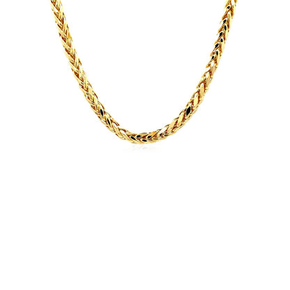 4.1mm 14k Yellow Gold Diamond Cut Round Franco Chain