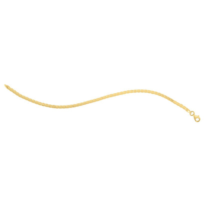 14k Yellow Gold 7 inch Mini Cube Bracelet (2.60 mm)