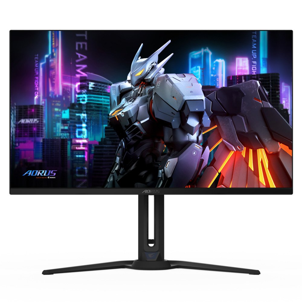 GIGABYTE - AORUS 32" QD OLED Gaming Monitor - UHD 3840x2160-240Hz - 0.03ms GTG - AMD FreeSync Premium Pro - Type C KVM - HDMI, DP, Type C - Height Adjustable - Black