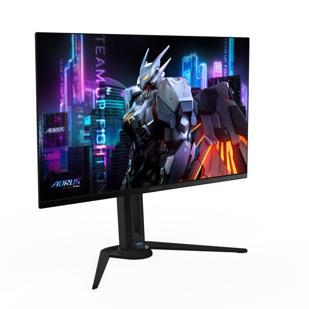 GIGABYTE - AORUS 32" QD OLED Gaming Monitor - UHD 3840x2160-240Hz - 0.03ms GTG - AMD FreeSync Premium Pro - Type C KVM - HDMI, DP, Type C - Height Adjustable - Black