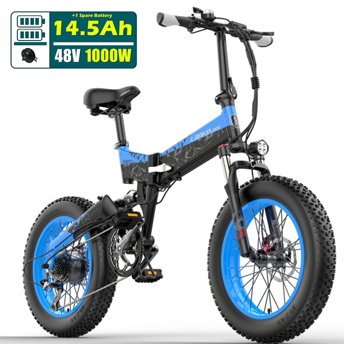 X3000plus 20 Inch Folding Electric Snow Bike