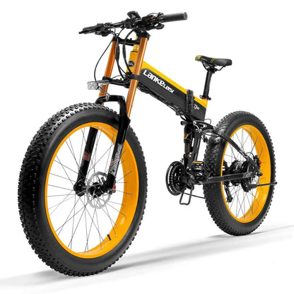 T750Plus Snow Bike 1000W Folding Electric Sand Bike, 48V High Performance