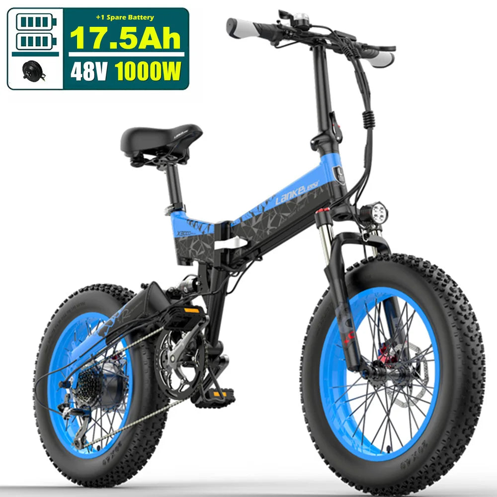 X3000plus 20 Inch Folding Electric Snow Bike