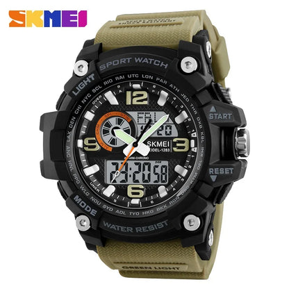 SKMEI New S Shock Men Sports Watches Big Dial Quartz Digital Watch for Men Luxury Brand LED Military Waterproof Men Wristwatches