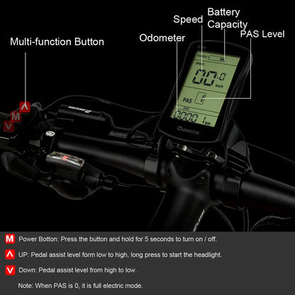 T750Plus Snow Bike 1000W Folding Electric Sand Bike, 48V High Performance