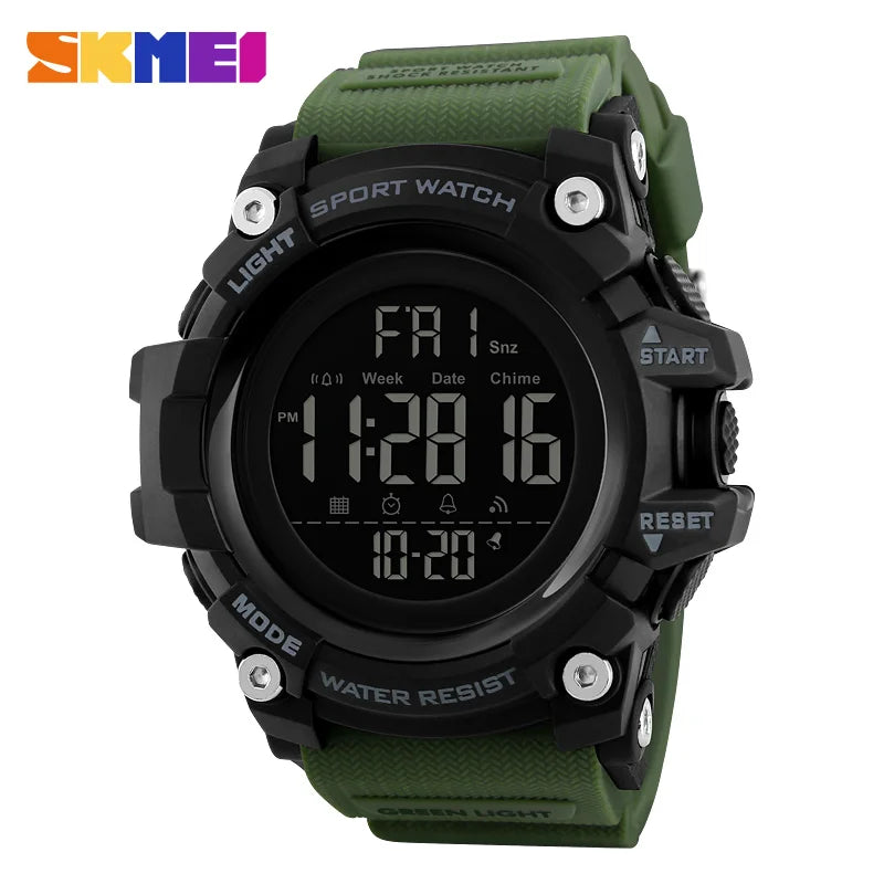 SKMEI New S Shock Men Sports Watches Big Dial Quartz Digital Watch for Men Luxury Brand LED Military Waterproof Men Wristwatches