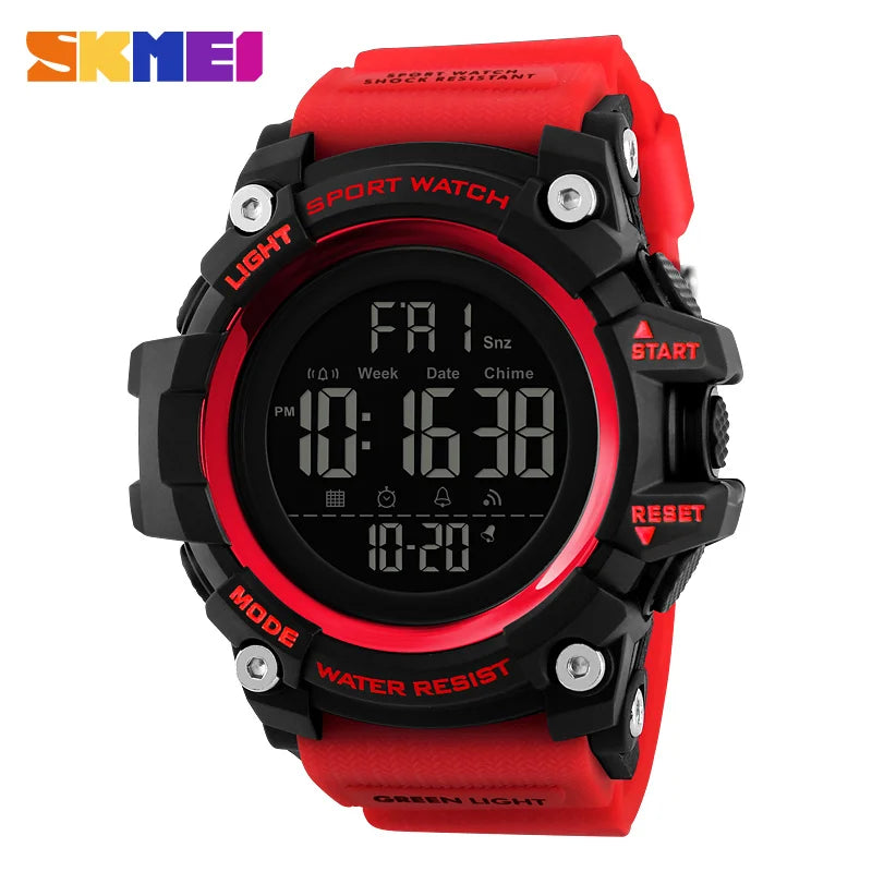 SKMEI New S Shock Men Sports Watches Big Dial Quartz Digital Watch for Men Luxury Brand LED Military Waterproof Men Wristwatches