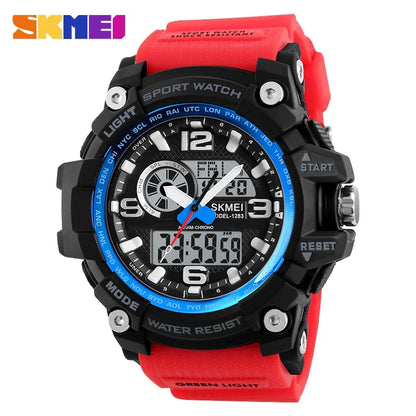 SKMEI New S Shock Men Sports Watches Big Dial Quartz Digital Watch for Men Luxury Brand LED Military Waterproof Men Wristwatches