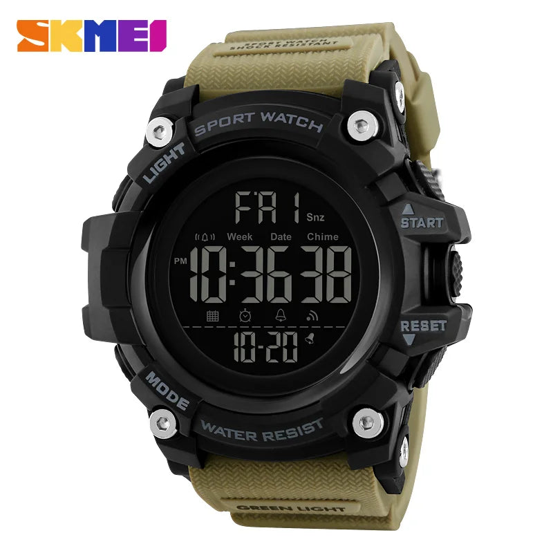 SKMEI New S Shock Men Sports Watches Big Dial Quartz Digital Watch for Men Luxury Brand LED Military Waterproof Men Wristwatches