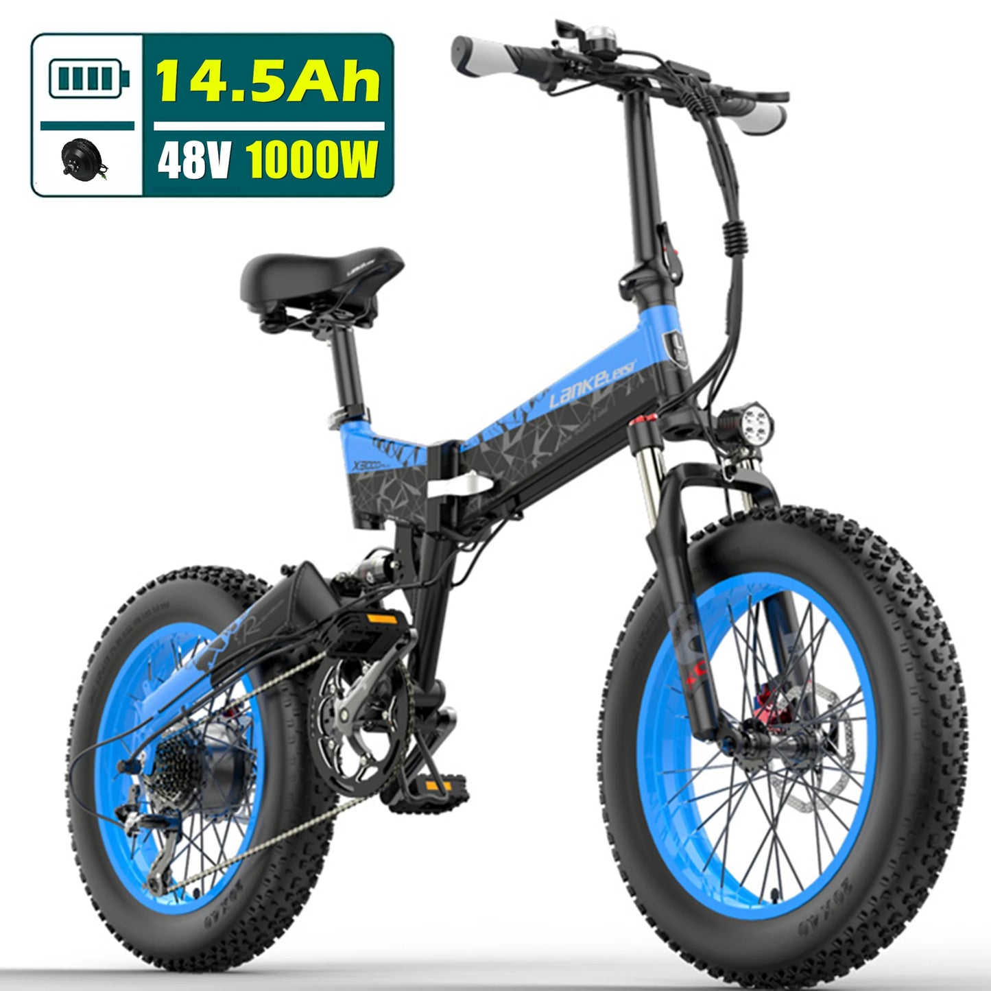 X3000plus 20 Inch Folding Electric Snow Bike